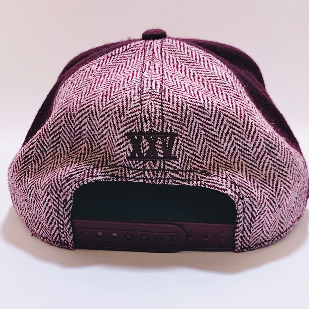 STUSSY wool blend Crossbone Snapback Hat 04' - Picture 3 of 5